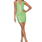 Vestido justo com suéter texturizado Gemma BCBGMAXAZRIA feminino, verde, tamanho X-S