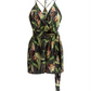Macacão feminino estampado sobrepeliz BCBGMAXAZRIA verde tamanho X-S