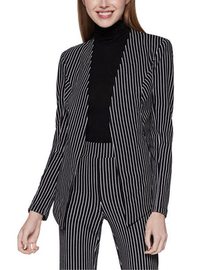 Blazer feminino BCBGeneration com manga três quartos, preto, tamanho X-S