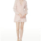 Vestido curto de chiffon com babados feminino BCBGeneration, rosa, tamanho 4
