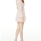 Vestido curto de chiffon com babados feminino BCBGeneration, rosa, tamanho 4
