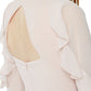 Vestido curto de chiffon com babados feminino BCBGeneration, rosa, tamanho 4