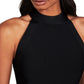 BCBGMAXAZRIA Suéter feminino sem mangas com decote careca e alças finas, preto, tamanho pequeno