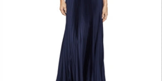 Vestido de noite feminino BCBGMAXAZRIA em cetim azul tamanho X-S