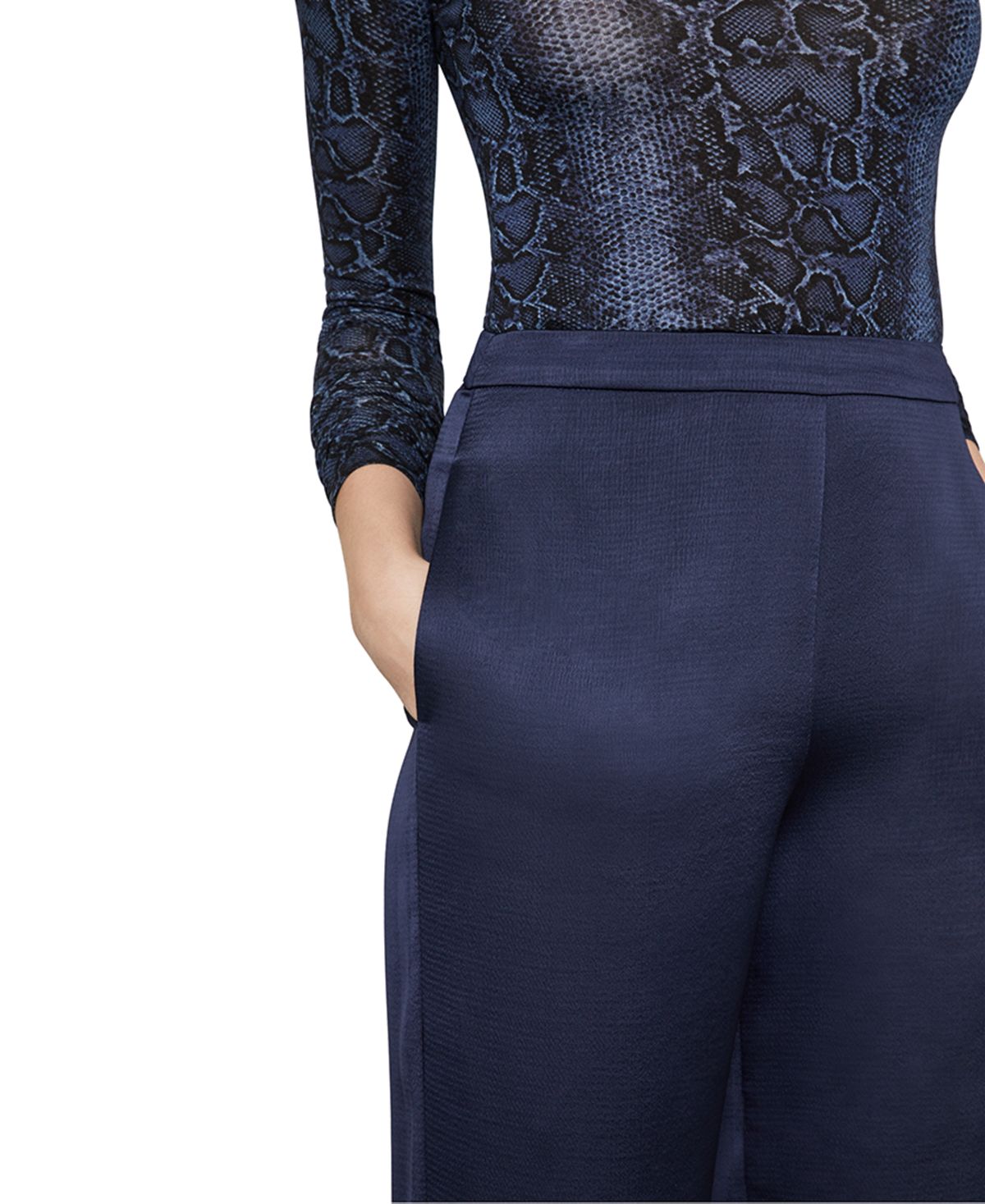 Calça Harem Feminina BCBGMAXAZRIA Azul Tamanho XX-S