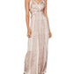 BCBGMAXAZRIA Vestido de noite feminino com estampa de cobra e envoltório falso, rosa, tamanho pequeno