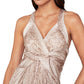 BCBGMAXAZRIA Vestido de noite feminino com estampa de cobra e envoltório falso, rosa, tamanho pequeno