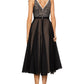 Vestido midi de renda com decote em V e manga curta BCBGMAXAZRIA feminino, rosa, tamanho extrapequeno