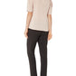Blusa feminina BCBGMAXAZRIA com mangas bufantes, rosa, tamanho pequeno