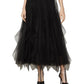 Vestido de tule com decote halter feminino BCBGMAXAZRIA, preto, tamanho 12