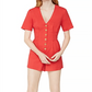 Macacão feminino com botões frontais BCBGeneration, vermelho, tamanho médio