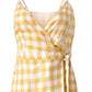 Vestido envelope xadrez feminino BCBGeneration amarelo tamanho médio