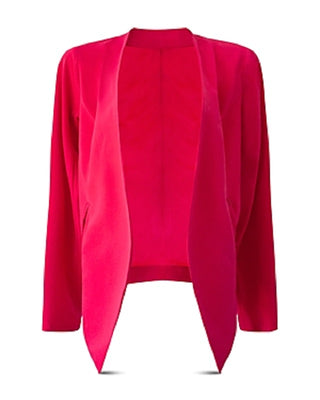 Blazer feminino BCBGeneration com frente aberta, vermelho, tamanho X-S