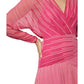 Vestido feminino de chiffon alto e baixo Sunburst BCBGMAXAZRIA, rosa, tamanho 6