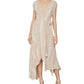 Vestido envelope feminino BCBGMAXAZRI com estampa de cobra rosa tamanho grande