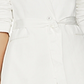 BCBGMAXAZRIA Blazer feminino com amarração na cintura, branco, tamanho pequeno