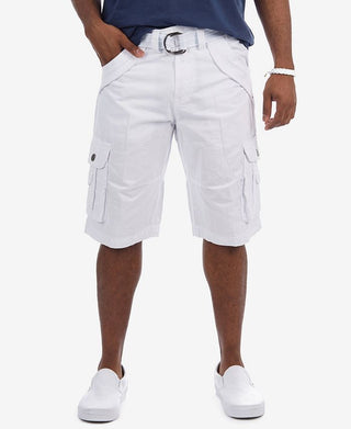 X-ray Shorts Cargo Masculino com Cinto e Bolso Duplo Branco Tamanho 38