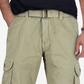 X-Ray Shorts Cargo Masculino com Cinto em Sarja e Fita Marrom Tamanho 34
