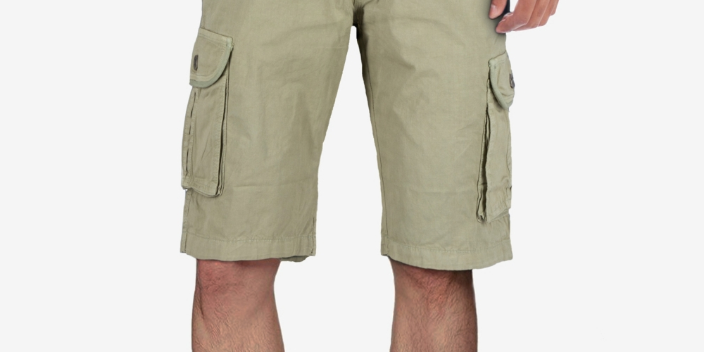 X-Ray Shorts Cargo Masculino com Cinto em Sarja e Fita Marrom Tamanho 34
