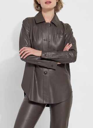 Lysse - Sobrecamisa de couro vegano Amara feminina