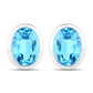 4.00 Carat Genuine Swiss Blue Topaz .925 Sterling Silver Earrings