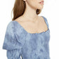 Rewash Junior's Tie Dyed Smocked Ruffle TrimTop Azul Tamanho Pequeno