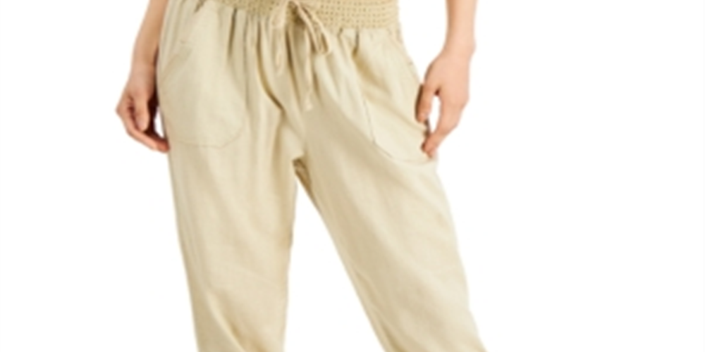 Calça jogger Rewash Junior's com bainha franzida, marrom, tamanho médio