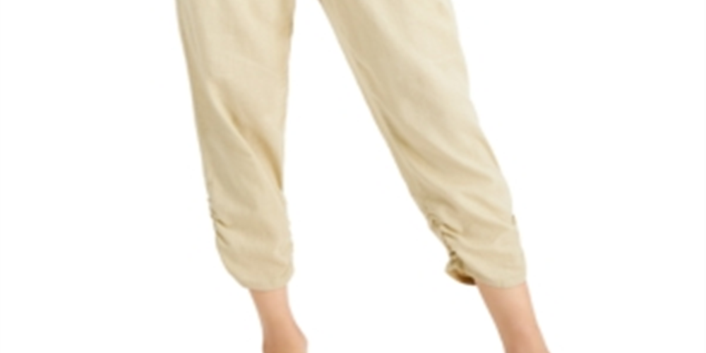 Calça jogger Rewash Junior's com bainha franzida, marrom, tamanho médio