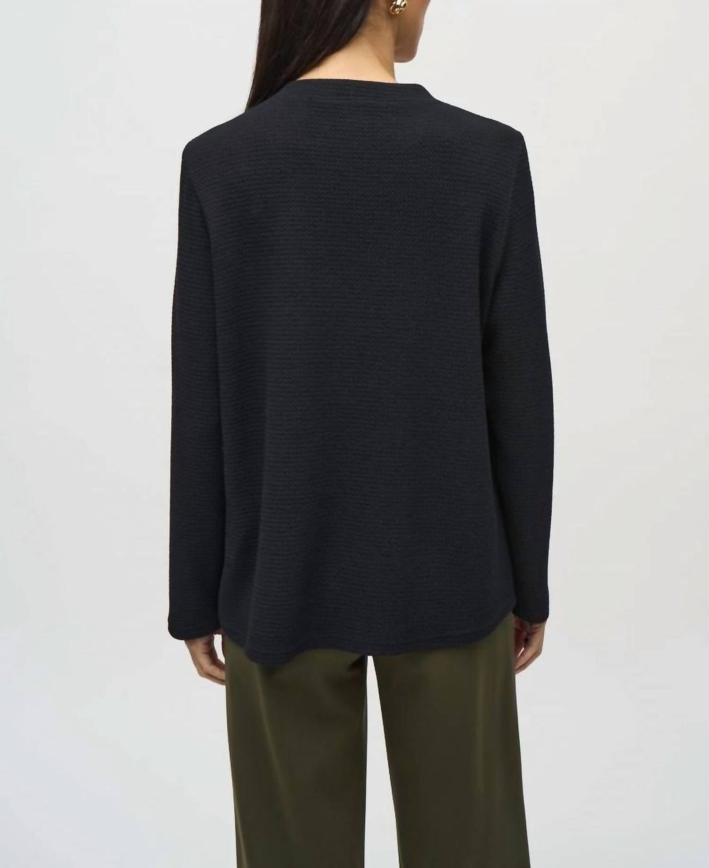 Joseph Ribkoff - Two-tone Color Block Textured Tunic