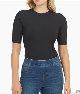 Spanx - Body com gola redonda canelada