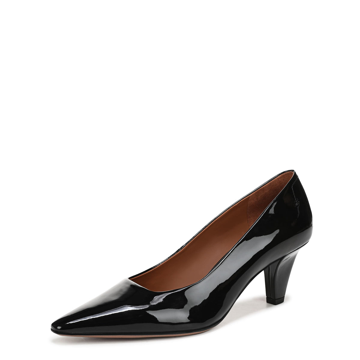 Franco Sarto Womens Astra Black Patent Faux Leather Pump Size 7