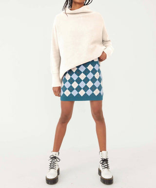 Free People - Argyle Viola Sweater Mini Skirt