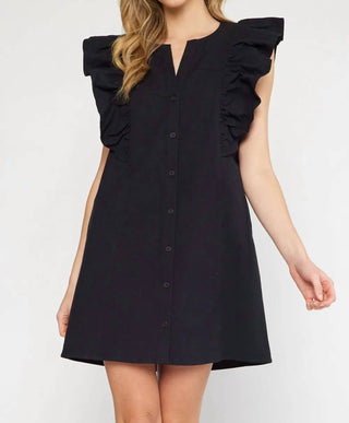 Entro - Ruffle Sleeve Mini Dress
