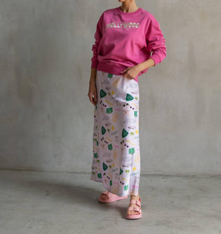 Care Tucker - Moletom Hollywood de gola redonda folgado dos anos 90