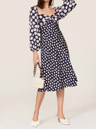 Sachin &amp; Babi - Vestido midi Sachin &amp; Babi Melody Floral Crepe Tamanho 10 $ 425