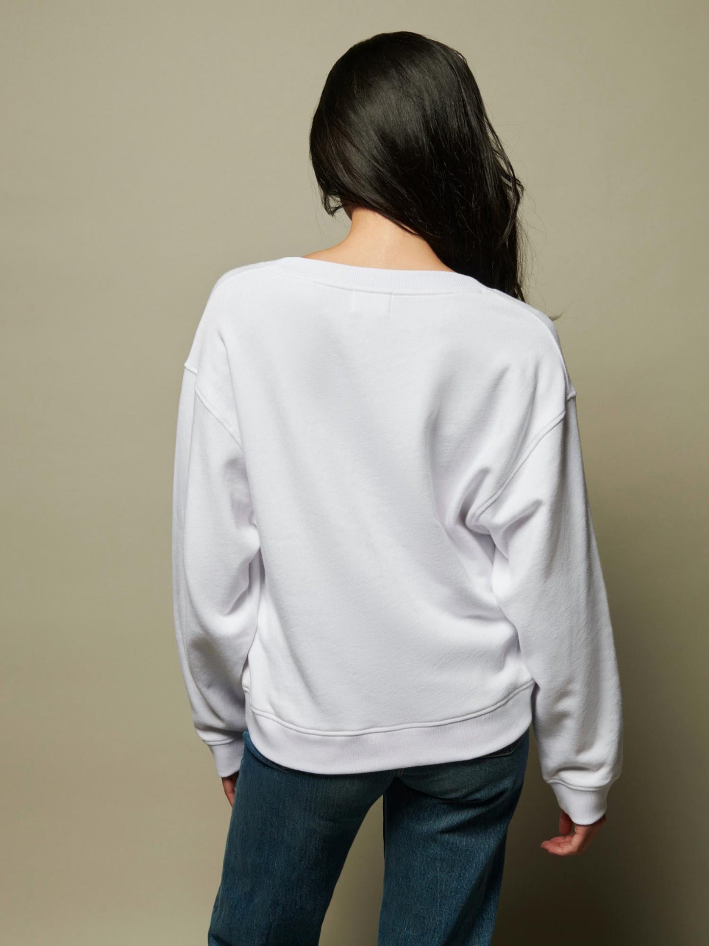 Nation Ltd - Wyatt Oversized V-neck Long Sleeve Top