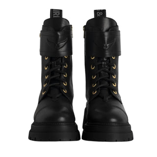Zadig &amp; Voltaire - Botas Joe Ride em couro de bezerro semibrilhante