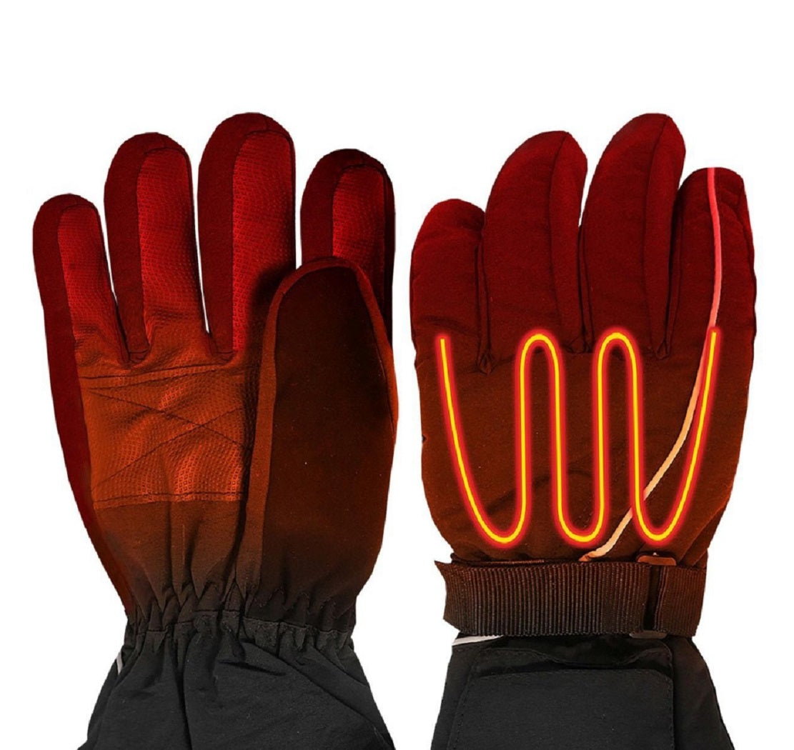 Luvas de neve aquecidas com bateria AA Actionheat para mulheres, tamanho regular, pretas