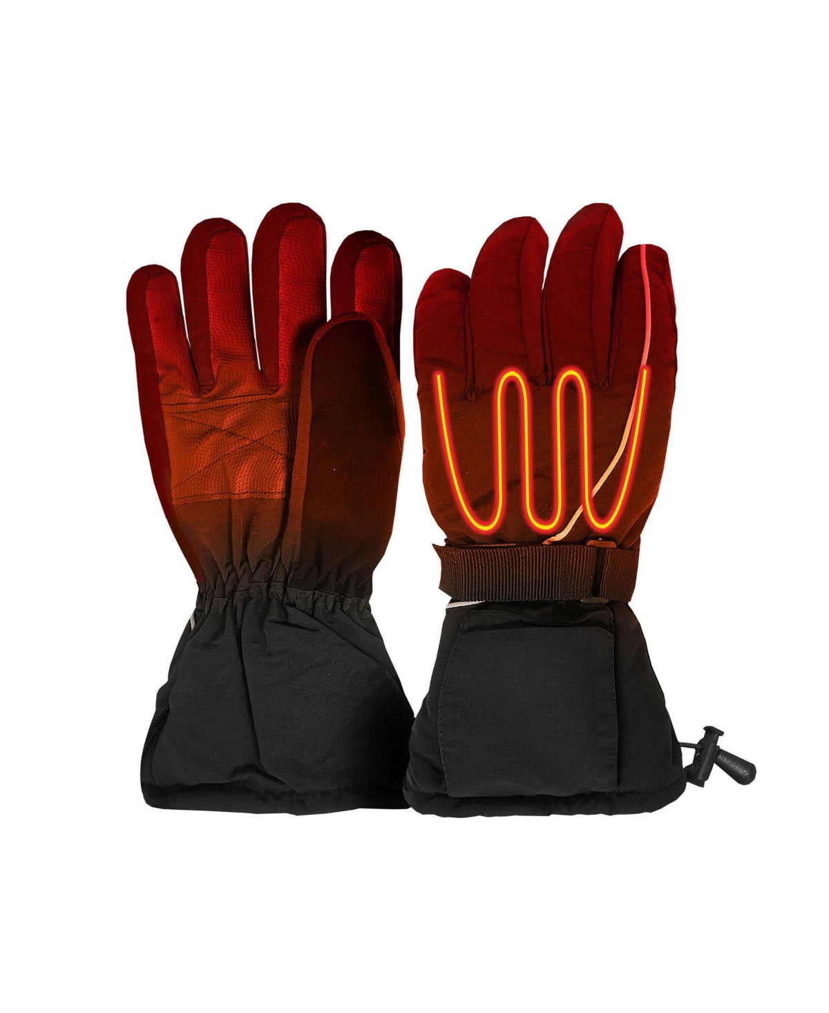 Luvas de neve aquecidas com bateria AA Actionheat para mulheres, tamanho regular, pretas