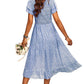 Ninexis - 3/4 Sleeve Tier Print Dress
