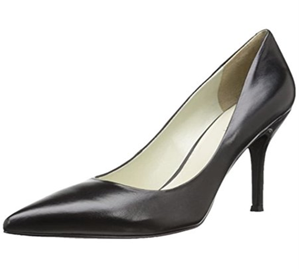 Nine West Feminino Linho Stiletto Bico Fino Salto Alto Preto Tamanho 7 M