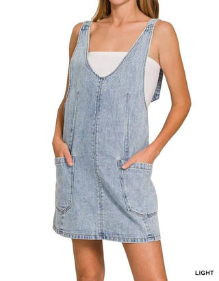 Trendsi - Vestido curto jeans Zenana