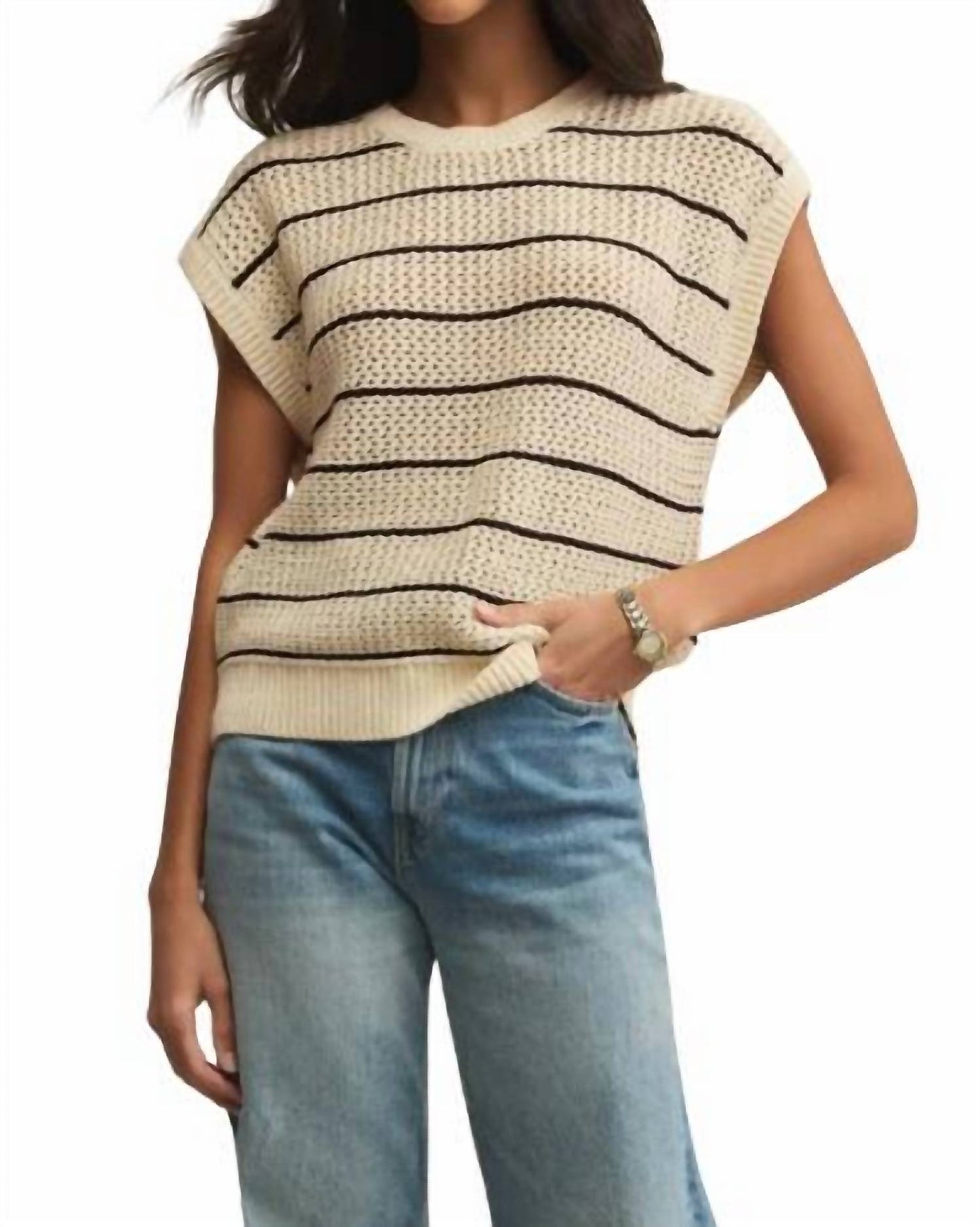 Z Supply - Ines Striped Crochet Sweater