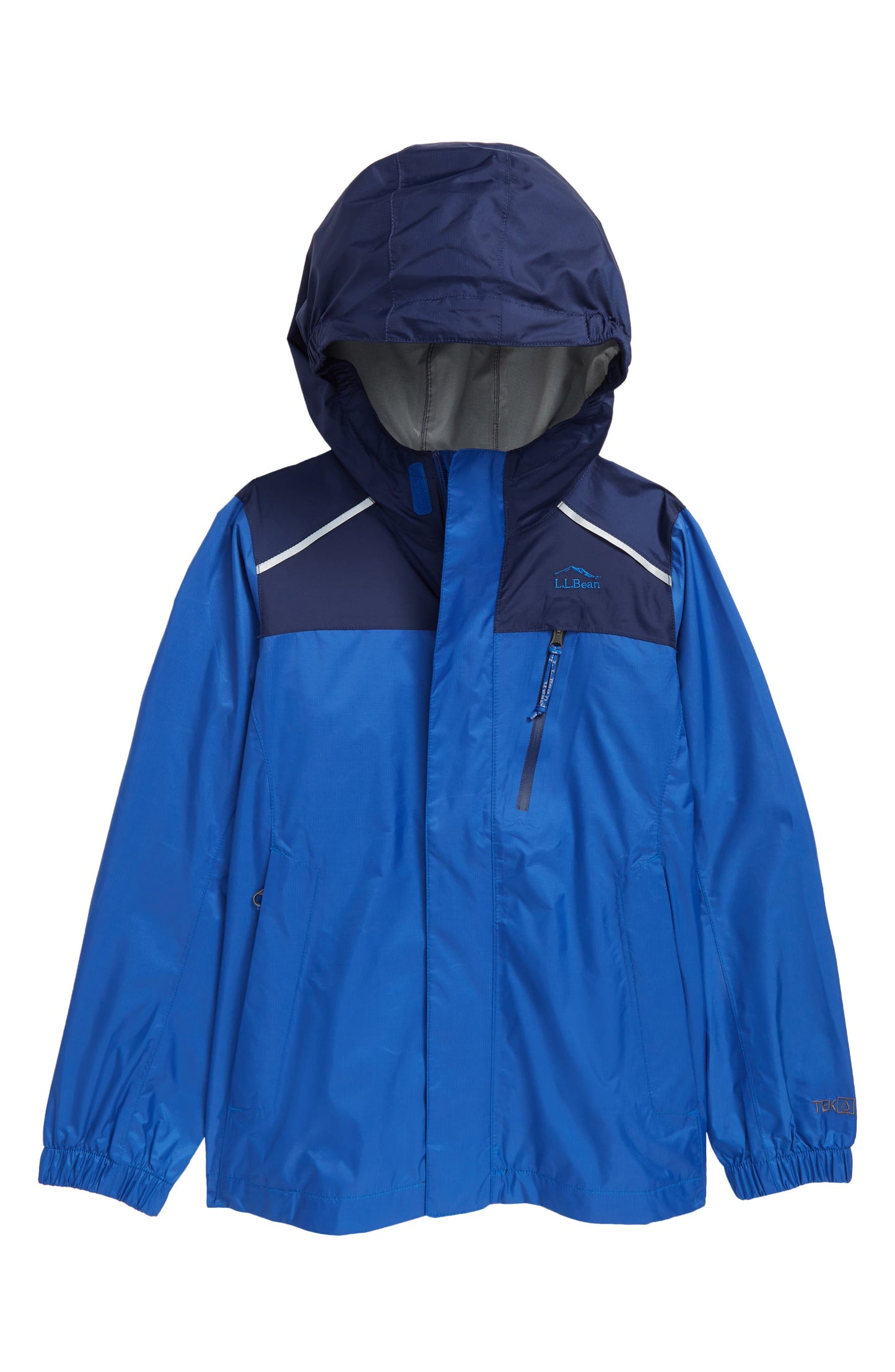 Boys LLBean Kids Trail Model Waterproof Packable Rain Jacket - Blue
