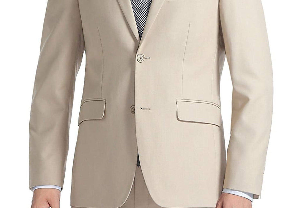 Conjunto de terno masculino Azzuro de 2 peças com jaqueta e calça social, corte slim, tamanho 44L