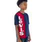 Camiseta Levi's Infantil Menino Colorblocked com Logotipo Vertical Azul Tamanho 2T