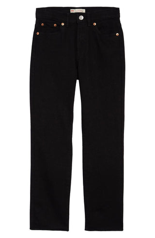 Calça jeans Levi's de cintura alta e perna reta para meninas - tamanho 14, azul