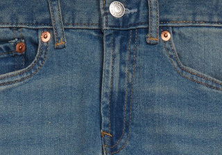 Calça jeans Levi's de cintura alta e perna reta para meninas - tamanho 14, azul