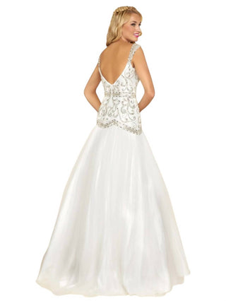 Mac Duggal - Vestido de baile com corpete evasê evasê com contas