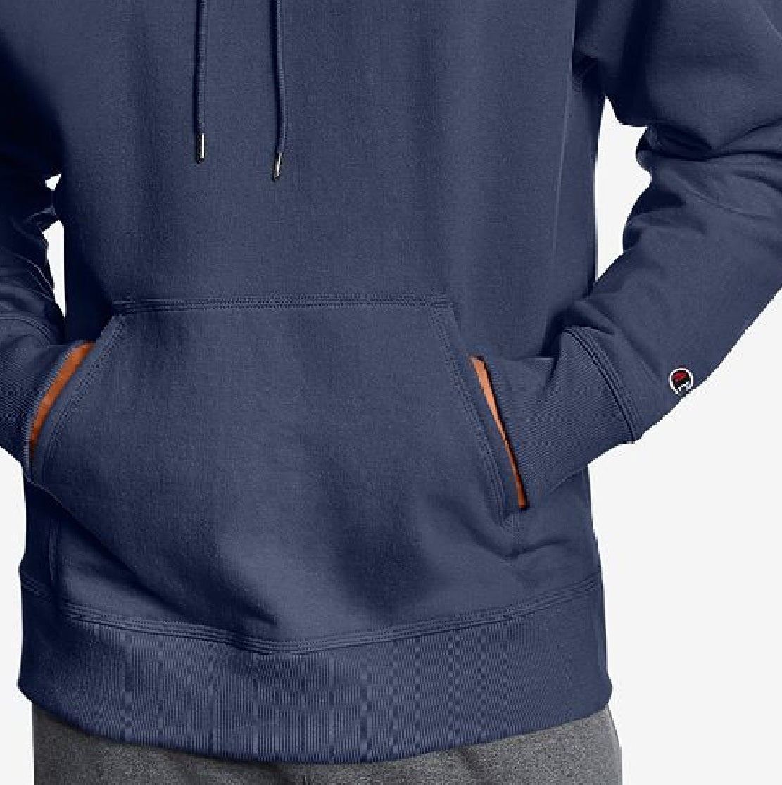 Moletom com capuz Champion Powerblend Fleece Masculino Azul Tamanho Médio